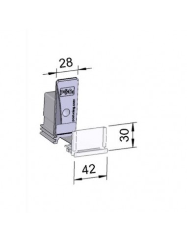 Pusher B28x70, 10N, cu front 42x30 mm