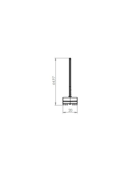 Separator final C60 64 mm inaltime, baza 20 mm