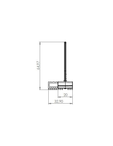 Separator final C90 64 mm inaltime, baza 33mm