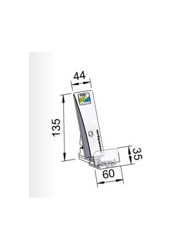 Inclined front 60x35mm