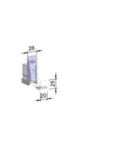 Pusher B28x75, with front 20x25 mm