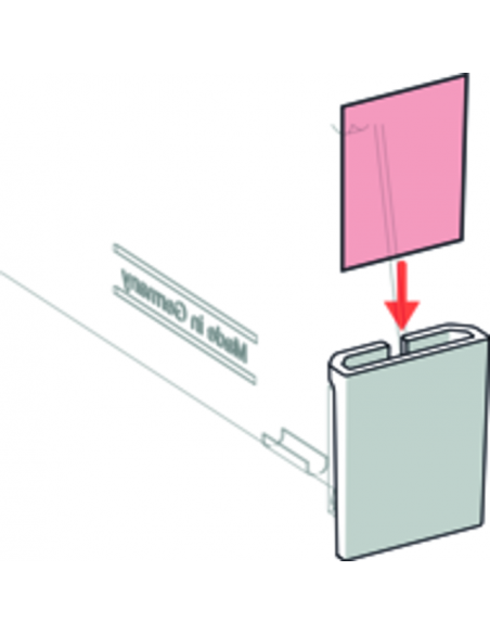 Divider clips for orientation labels Kit Orientation clip divider for Label W17xH26 (pices 25)  