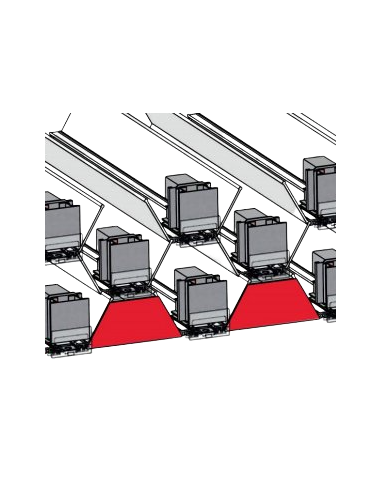 Optional faceplates can be installed on the lowest level of the honeycombs. The faceplates atach on to Adapter-T rails