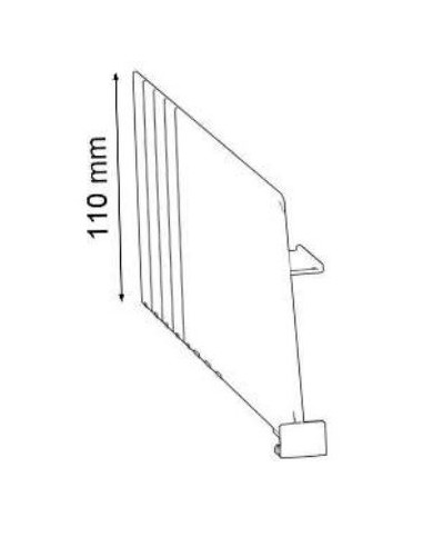 Duplex separator 110x255 mm left duplex S