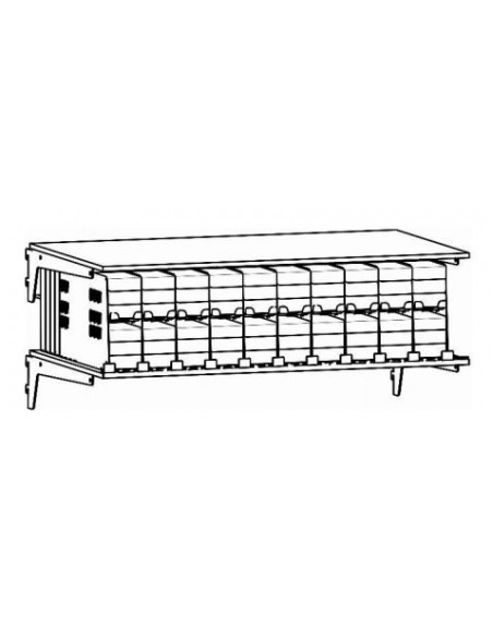 Duplex XL pusher set for 20 horizontal display faces (10 rows of 2 levels each), depth 310 mm